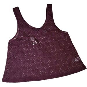 AEROPOSTALE Lace Overlay Tank Top